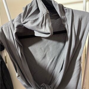 Zara Charcoal Sleeveless Hoodie